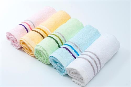 W8 100% cotton stripe border face towel